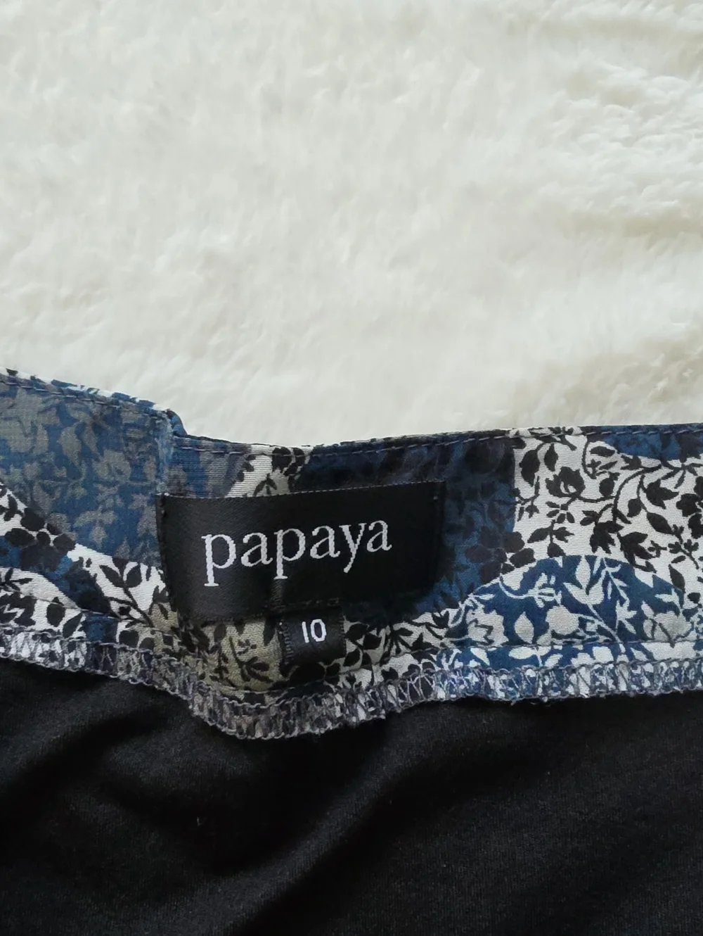Papaya Blue Patterned A-Line  Skirt